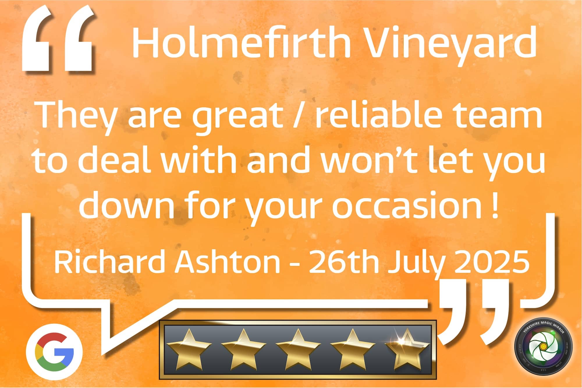 Richard & Libby Ashton Wedding in July 2025 at Holmefirth Vineyard